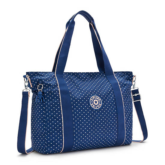 Kipling Asseni Printed Tote Çanta Mavi | TR 1754SG